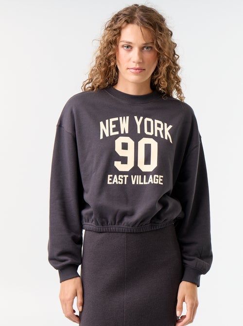 Sudadera crop top - Kiabi