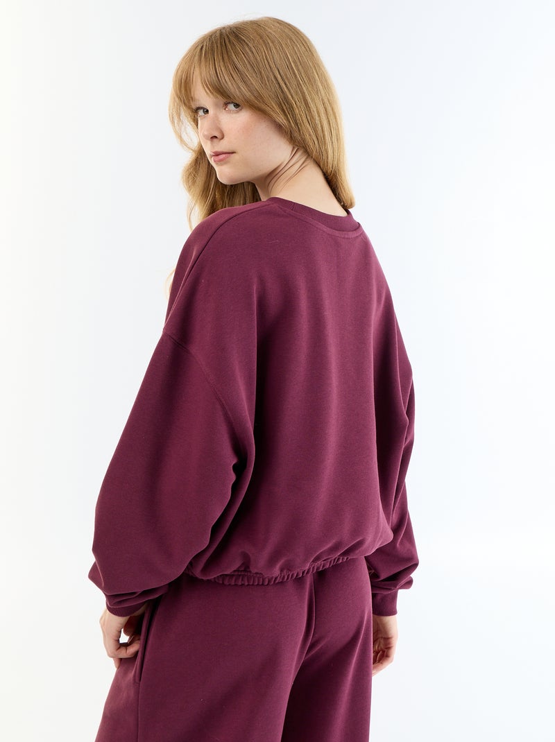 Sudadera crop top Purpura - Kiabi