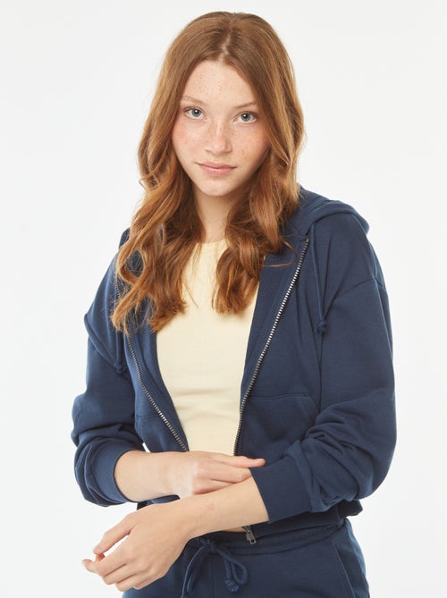 Sudadera cropped con capucha - Kiabi