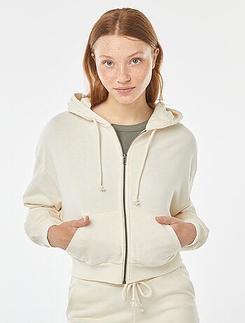 Sudadera cropped con capucha