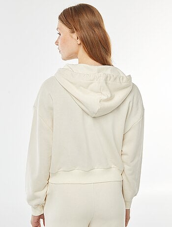 Sudadera cropped con capucha