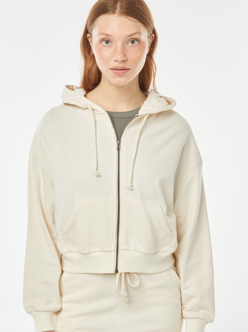 Sudadera cropped con capucha - Kiabi