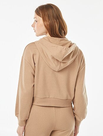 Sudadera cropped con capucha