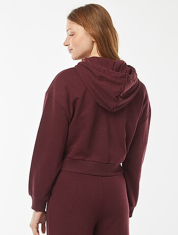 Sudadera cropped con capucha