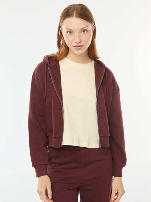 Sudadera cropped con capucha - Kiabi