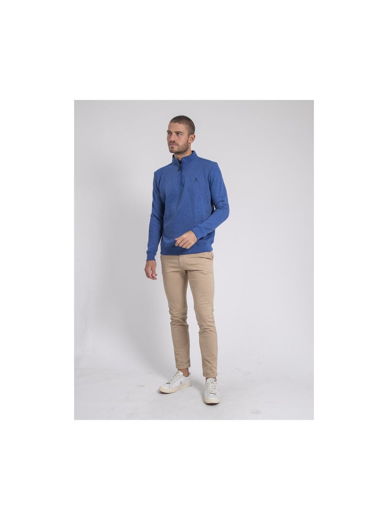 Sudadera cuello alto con cremallera WOMPOU Azul - Kiabi
