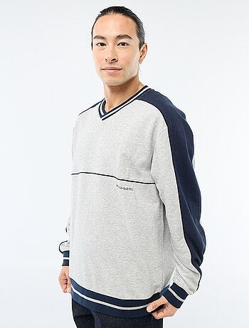 Sudadera cuello en V de felpa francesa