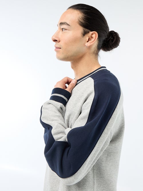 Sudadera cuello en V de felpa - Kiabi