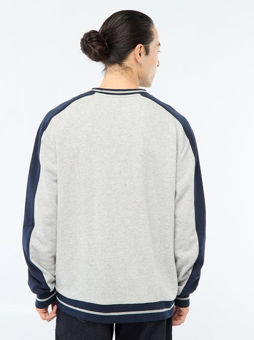 Sudadera cuello en V de felpa - Kiabi