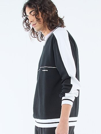 Sudadera cuello en V de felpa