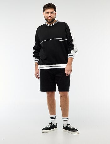 Sudadera cuello en V de felpa