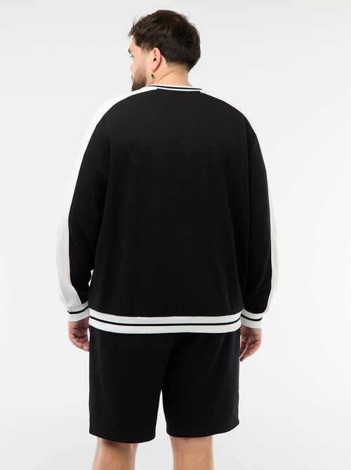 Sudadera cuello en V de felpa - Kiabi