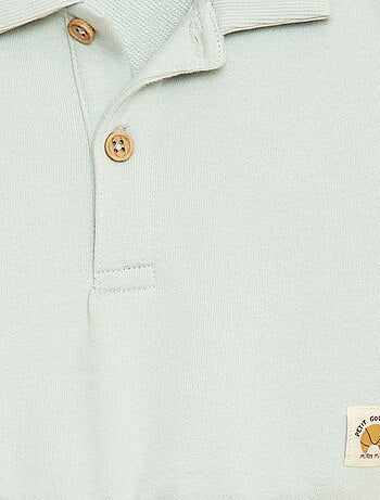 Sudadera cuello polo a rayas