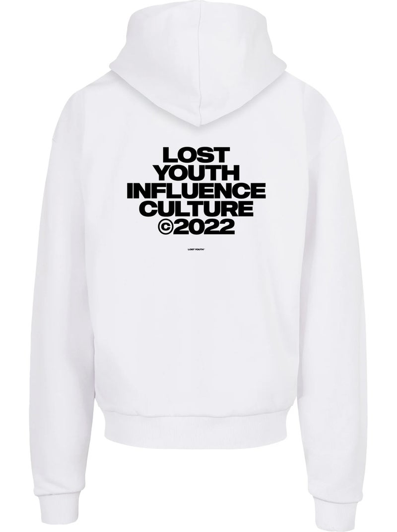Sudadera culture para hombre - lost youth Blanco - Kiabi