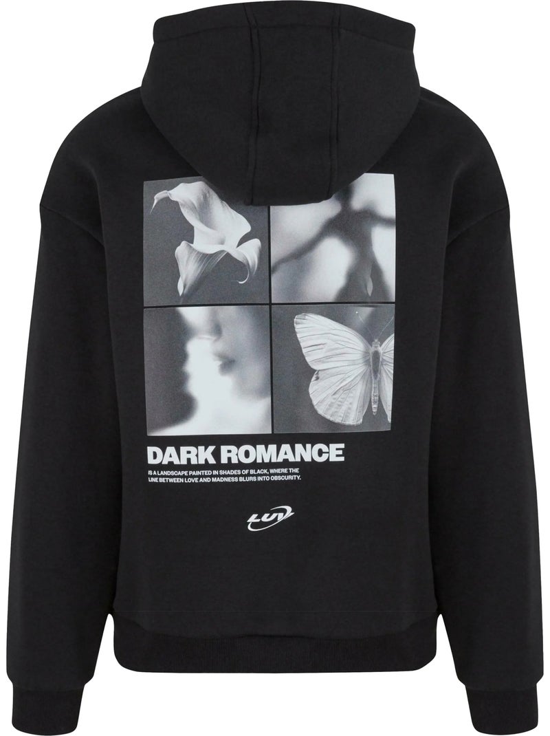 Sudadera dark romance diseño estampado en espalda de suave para hombre - mister tee Negro - Kiabi