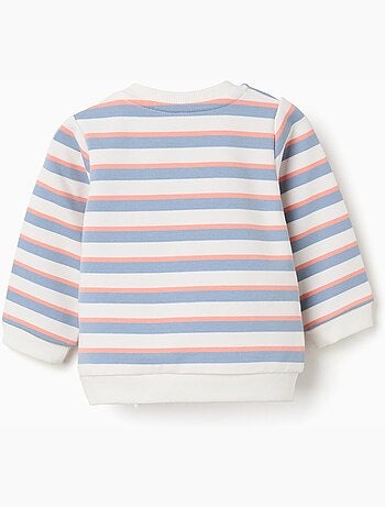 Sudadera de algodón a rayas