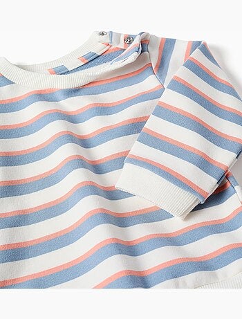 Sudadera de algodón a rayas