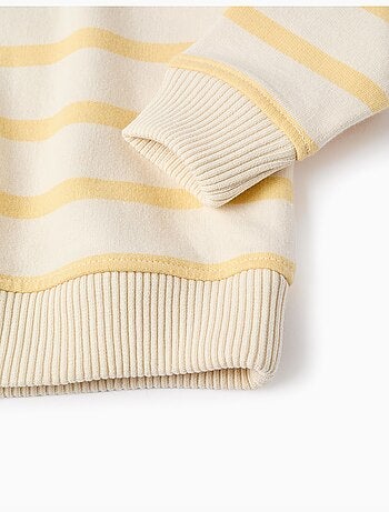 Sudadera de algodón a rayas y con capucha