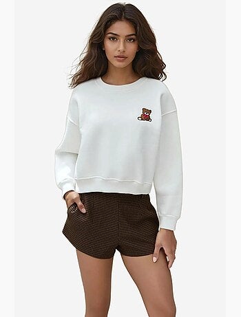 Sudadera de algodón bordada de corte relajado hiccup