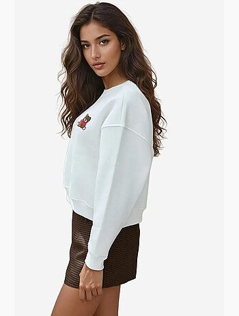 Sudadera de algodón bordada de corte relajado hiccup