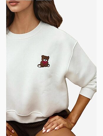 Sudadera de algodón bordada de corte relajado hiccup