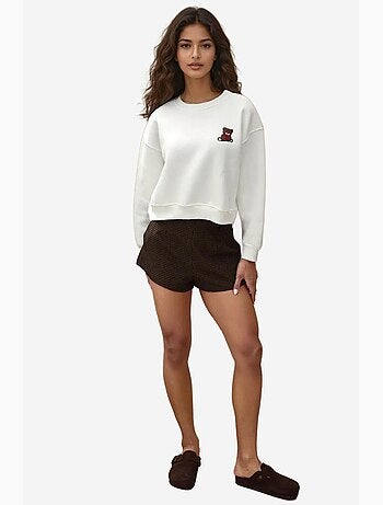 Sudadera de algodón bordada de corte relajado hiccup