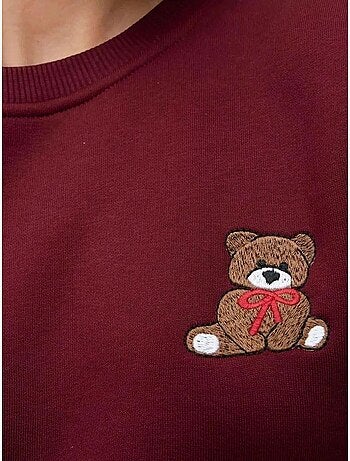 Sudadera de algodón bordada de corte relajado hiccup