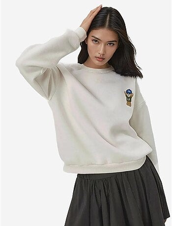 Sudadera de algodón bordada hiccup