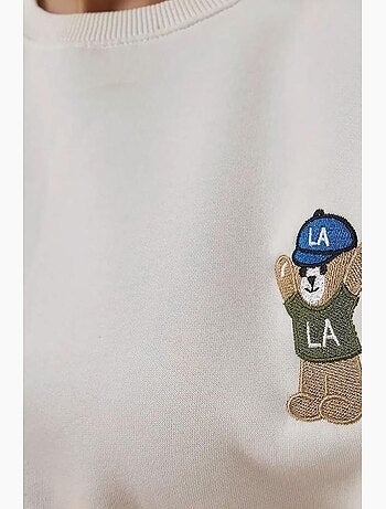 Sudadera de algodón bordada hiccup