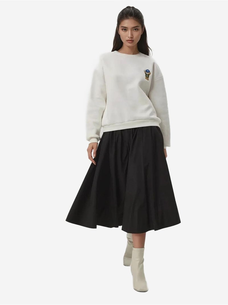 Sudadera de algodón bordada hiccup Blanco roto - Kiabi
