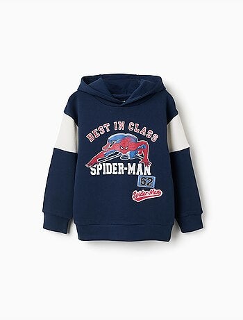Sudadera de algodón com capucha y estampado de spider-man