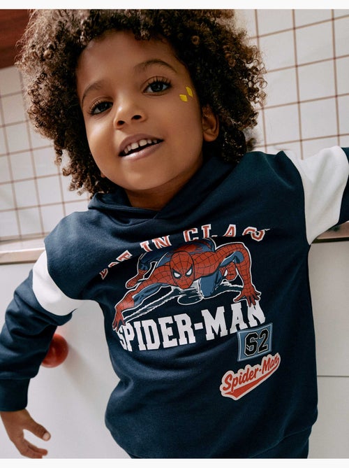 Sudadera de algodón com capucha y estampado de spider-man - Kiabi Sudadera de algodón com capucha y estampado de spider-man - Kiabi