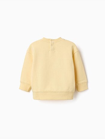 Sudadera de algodón com estampado de oso y letras