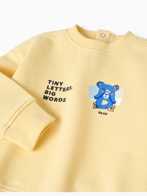 Sudadera de algodón com estampado de oso y letras - Kiabi Sudadera de algodón com estampado de oso y letras - Kiabi