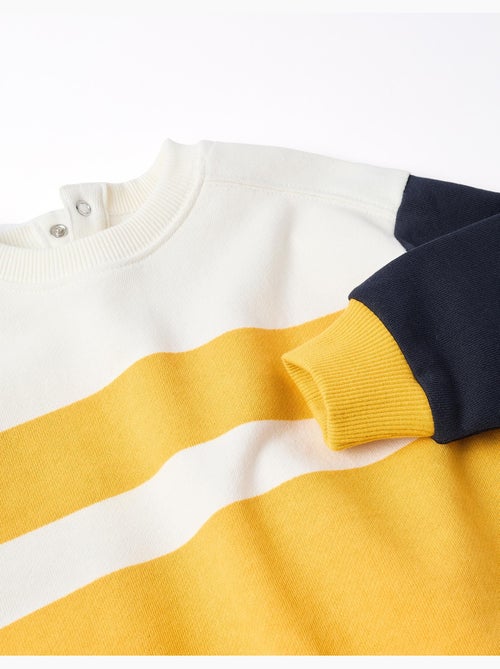 Sudadera de algodón con bloque de color - Kiabi