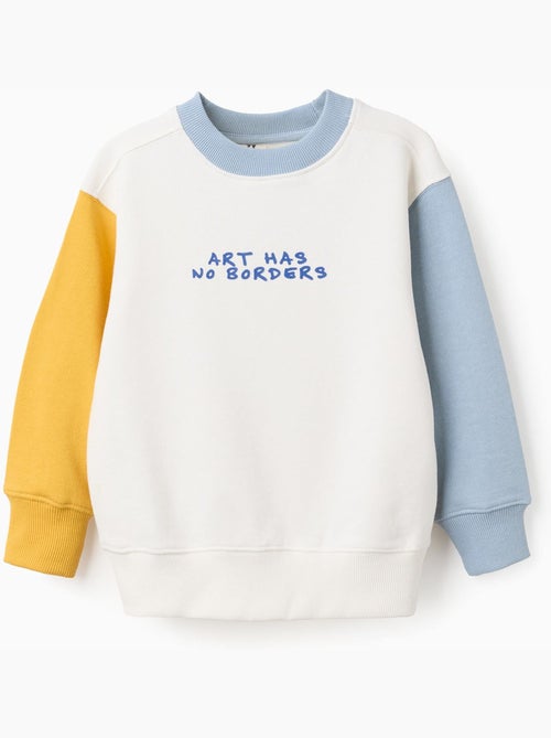 Sudadera de algodón con bloque de color - Kiabi