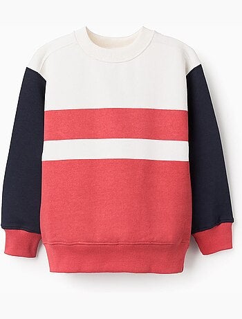 Sudadera de algodón con bloques de color