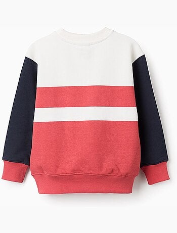 Sudadera de algodón con bloques de color