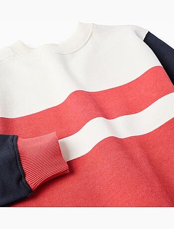 Sudadera de algodón con bloques de color