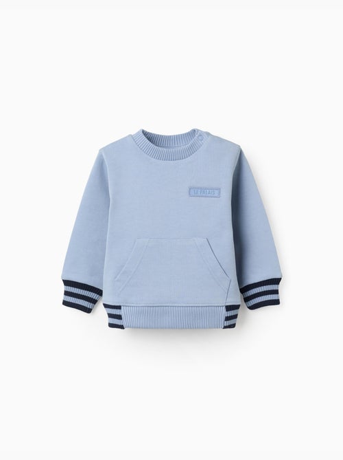 Sudadera de algodón con bolsillo canguro - Kiabi Sudadera de algodón con bolsillo canguro - Kiabi