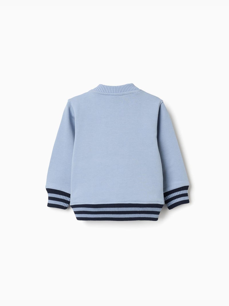 Sudadera de algodón con bolsillo canguro Azul claro - Kiabi