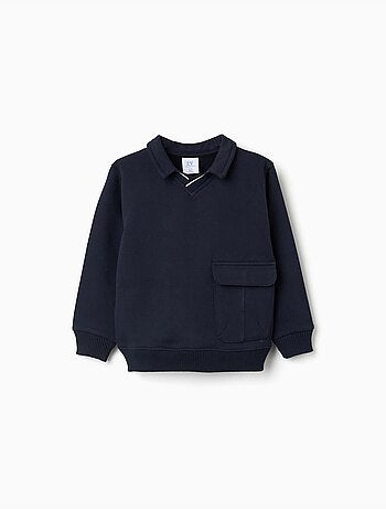 Sudadera de algodón con bolsillo grande