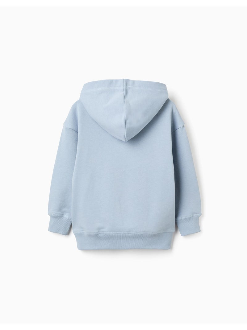 Sudadera de algodón con capucha Art Thinker Azul claro - Kiabi