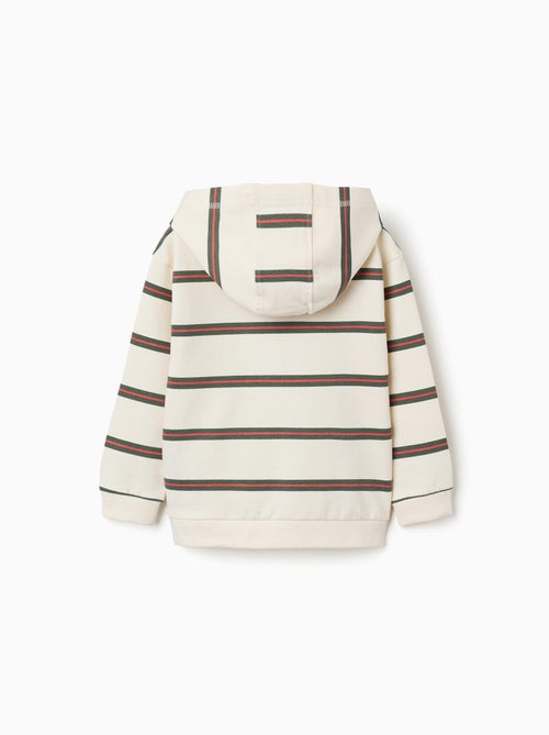 Sudadera de algodón con capucha y a rayas - Kiabi
