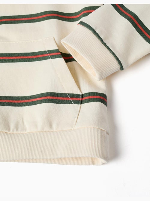 Sudadera de algodón con capucha y a rayas - Kiabi