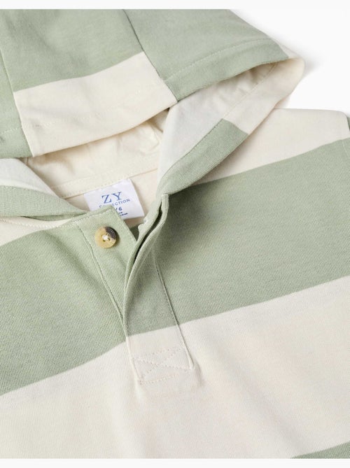 Sudadera de algodón con capucha y a rayas - Kiabi Sudadera de algodón con capucha y a rayas - Kiabi