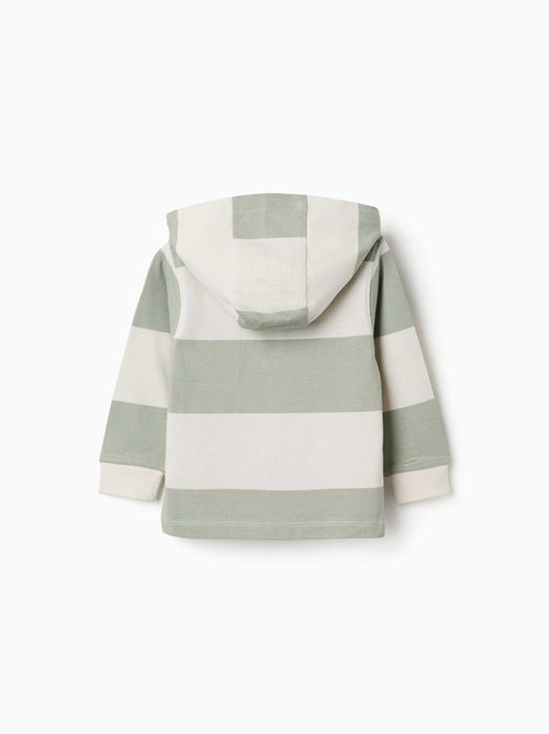 Sudadera de algodón con capucha y a rayas - Kiabi Sudadera de algodón con capucha y a rayas - Kiabi