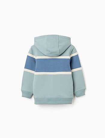 Sudadera de algodón con capucha y bloques de color