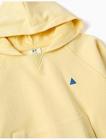 Sudadera de algodón con capucha y bolsillo canguro