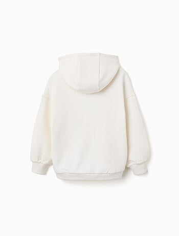 Sudadera de algodón con capucha y estampado de corazones